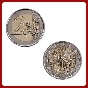 France 2 Euro 2002 Tree of Life Bi-Metallic Coin‎